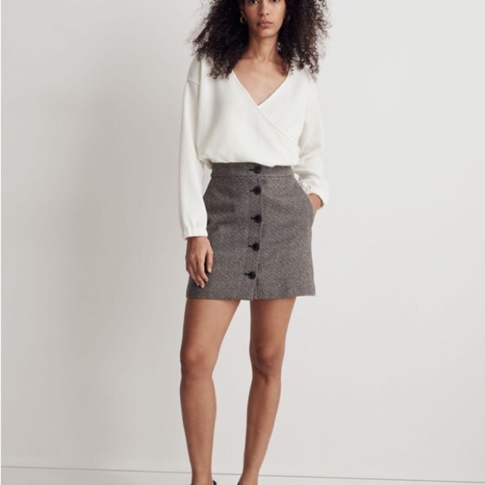 Madewell Ottaman Knit Wrap Top in Antique Cream - 1X
